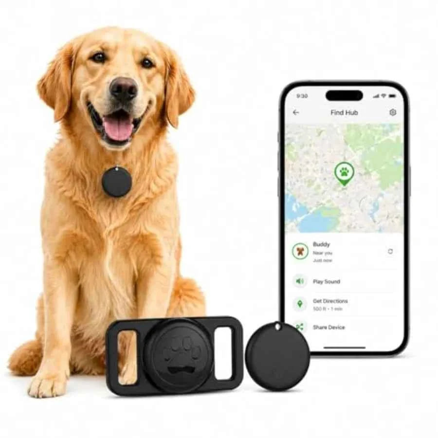 Pet Tracker, GPS Collar for Dogs Android Only Smart tag, Waterproof Compatible with Google Find Hub, No Monthly Fee, Advanced T