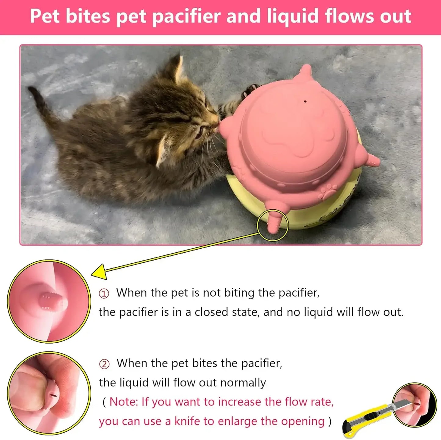 Newborn Puppy & Kitten Feeder – 4-Nipple Milk Feeding Bowl for Easy Nursing