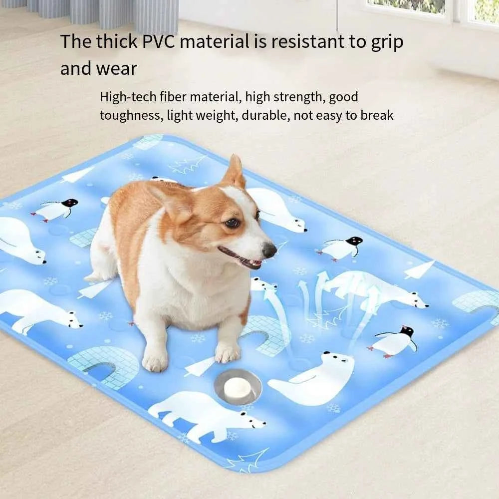 Cool Pet Cooling Mat Self Added Water Portable Dog Cat Sleeping Pad Moisture-proof Ice Gel Dog Cold Bed Mat For Small Big Dogs