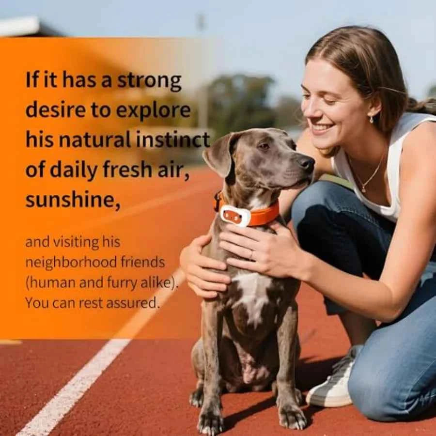 Smart Dog GPS Tracker Live Pet Tracker with Virtual Fence Dog Collar App-Compatible 4G Built-in SIM iOS Android Waterproof Blac