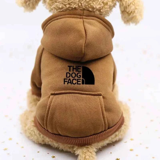 Autumn and winter sweater cowboy pocket two-legged clothes sports wind pet clothes dog cat pet clothes supplies