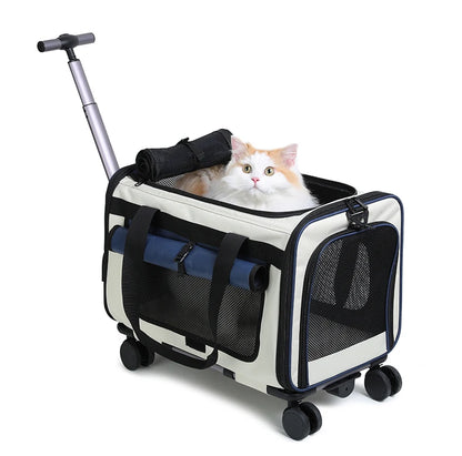 Pet Trolley Cat Bag Extra Large Portable Case Detachable Dog Trolley Case Large Foldable Pet Bag Cat Travel Carrier Bag