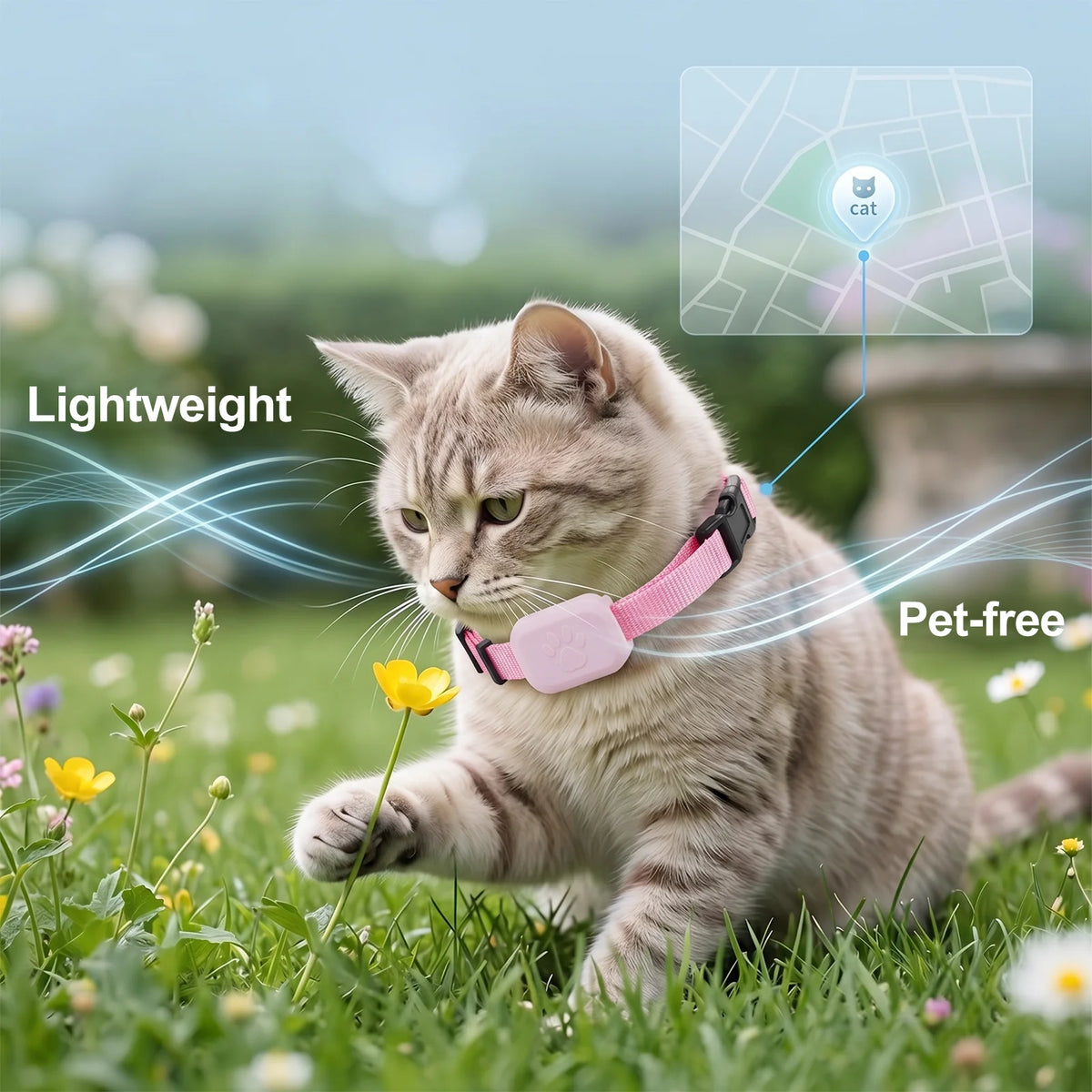 Pet GPS Tracker for Dogs & Cats – Waterproof Apple Find My