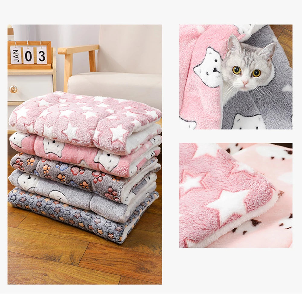 Double-Sided Pet Bed Mat – Warm Washable Dog & Cat Cushion