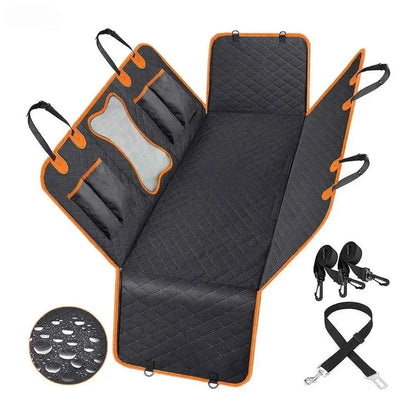 3-in-1 Dog Car Seat Cover & Cargo Liner – Waterproof Pet Hammock with Side Protection