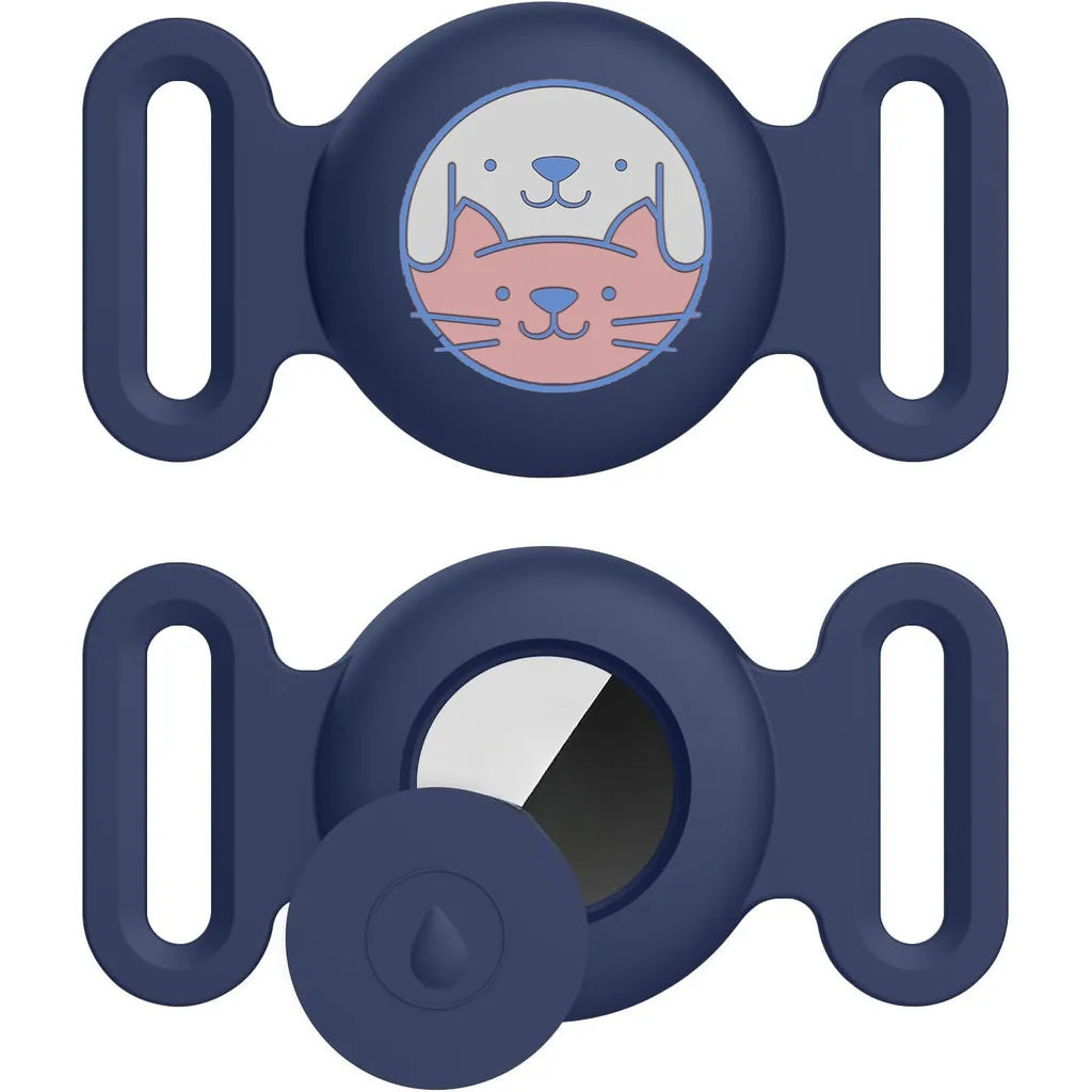 Airtag Dog Collar Holder, [1 Pack] Airtag Holder, Silicone Full Body Covered Protective Air Tag for Pet - Fits All Width