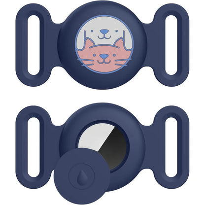 Airtag Dog Collar Holder, [1 Pack] Airtag Holder, Silicone Full Body Covered Protective Air Tag for Pet - Fits All Width