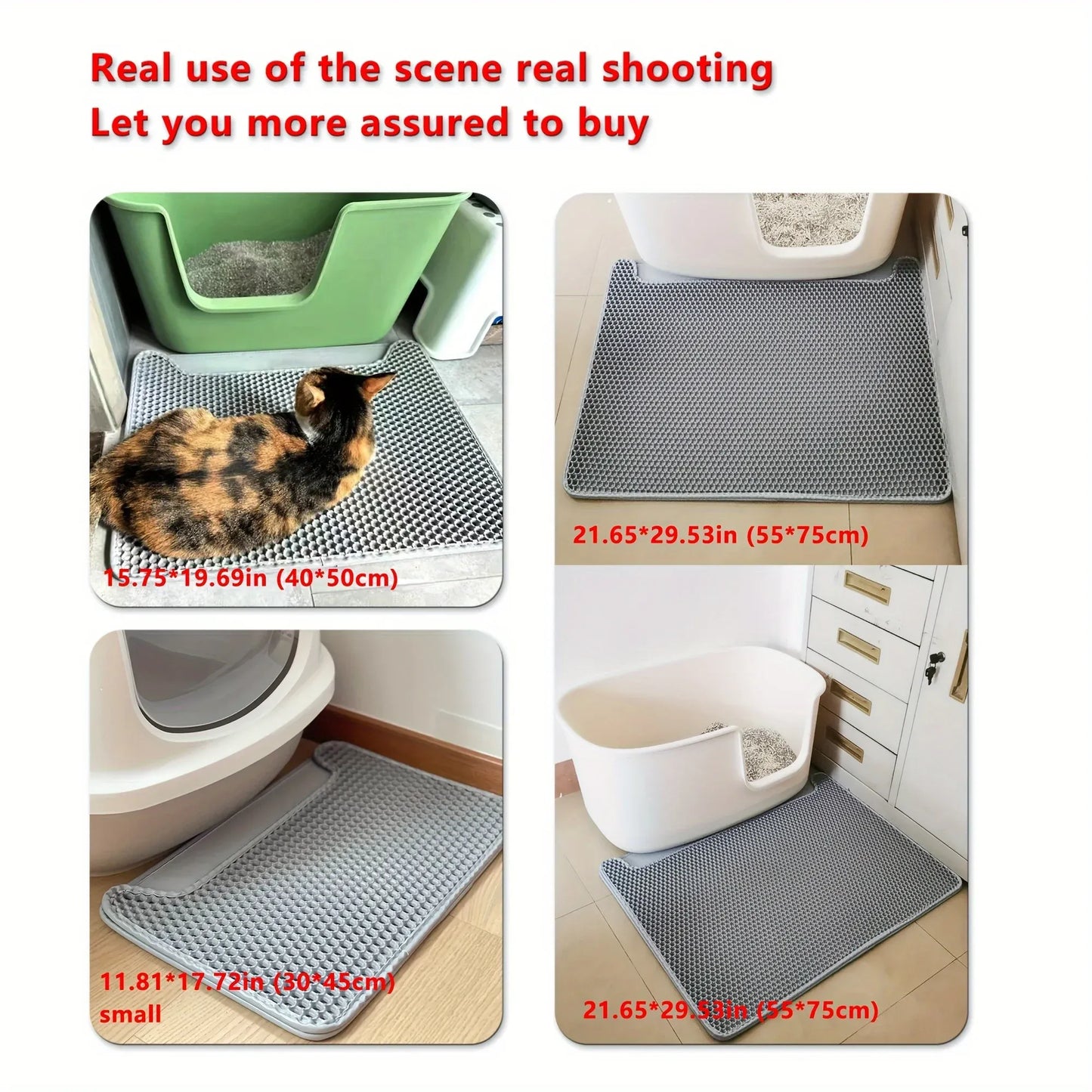 Double-Layer Cat Litter Mat – Anti-Tracking, Sand Catcher & Easy-Clean Pet Floor Mat