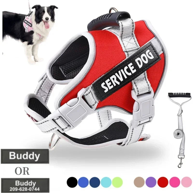 Reflective Custom Dog Harness – Add Pet Name & Phone Number