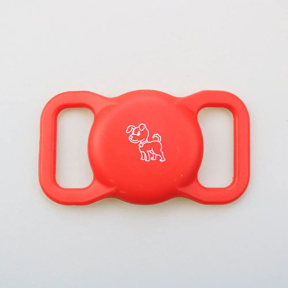 Airtag Dog Collar Holder, [1 Pack] Airtag Holder, Silicone Full Body Covered Protective Air Tag for Pet - Fits All Width
