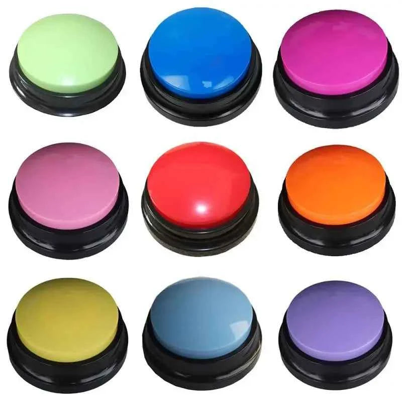 New Pet Training Tool Cat Dog Sound Box Recordable Talking Button Cat Voice Recorder Toy For Communication Pet Training Buzzer