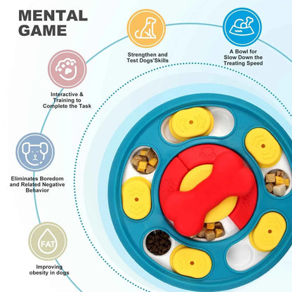 Dog Puzzle Toys Slow Feeder Interactive Increase Puppy IQ Food Dispenser Anti-Choking Tableware Dog Licking Plate Pet Supplies