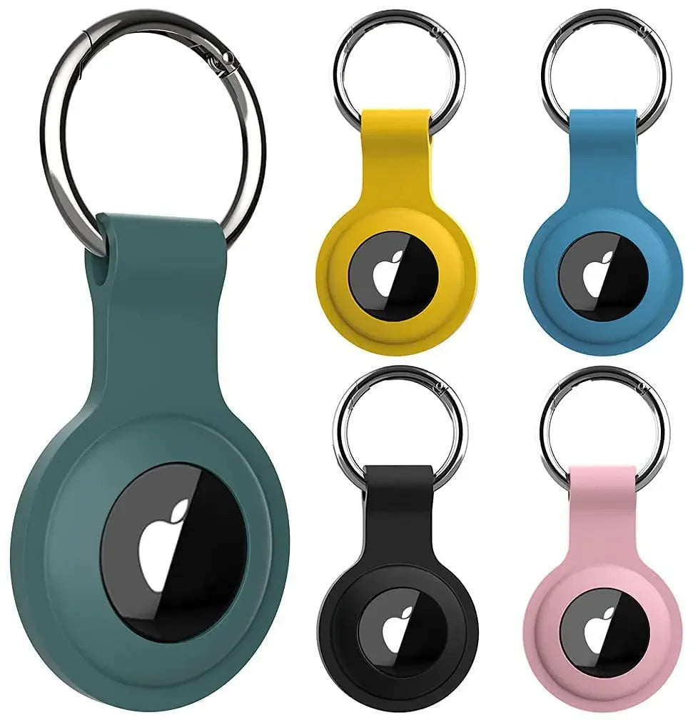 Waterproof Silicone AirTag Case with Keychain for Pets & Keys