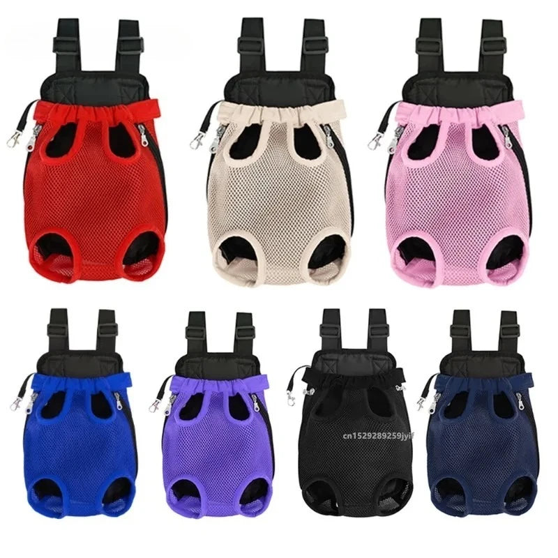 Pet Carrier Backpack for Small Pets - Breathable Double Shoulder Mesh Travel Bag