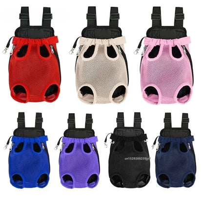 Pet Carrier Backpack for Small Pets - Breathable Double Shoulder Mesh Travel Bag