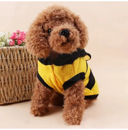 Bee Fleece Pet Hoodie for Dogs & Cats