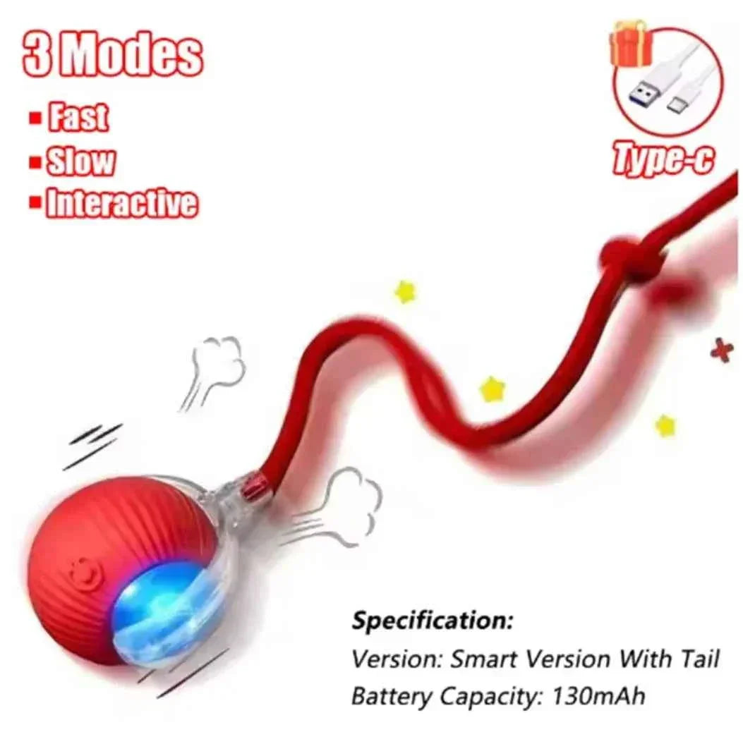 Interactive Electric Cat Toy Ball – Battery Included, Durable Plastic Play Ball