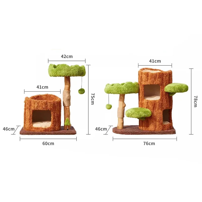 Nordic Originality Cattery Modern Simple Design Wooden Cat House Scratching Post Playground for Cat Furniture Columpio Gato FYCT