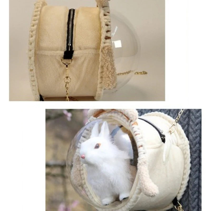 Small Pet Carrier Bag Outdoor Breathable Portable Hamster Carry Bag Rabbit Parrot Hedgehog Suitcase Small Animal Travel Bags