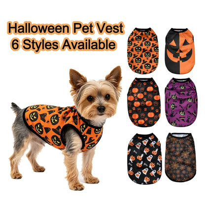 Pumpkin Print Halloween Vest for Dogs & Cats