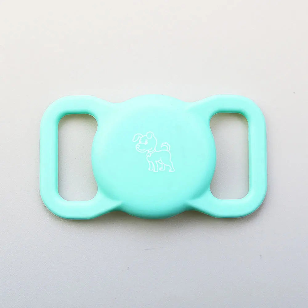 Airtag Dog Collar Holder, [1 Pack] Airtag Holder, Silicone Full Body Covered Protective Air Tag for Pet - Fits All Width