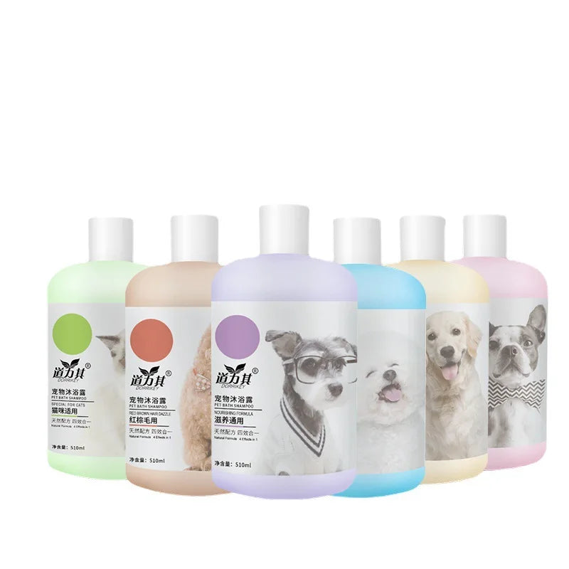 500ml Pet Bath Shampoo Cats Dogs Shower Gel Gentle Cleansing Deodorant Anti Itch Long Lasting Scent Pet Health Cleaning Products