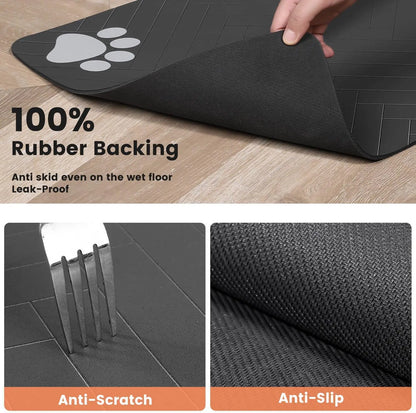 Absorbent Pet Feeding Mat – Waterproof Non‑Slip Placemat for Dog & Cat Bowls