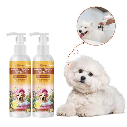 Dogs Cats Shampoo Fragrance Bath Wash Hair Softening Itchy Skin Relief Remove Mites Dirts Natural Moisturizing Pet Shower Gel