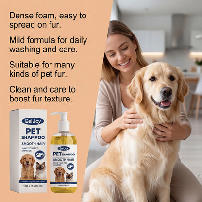 Natural Coconut Oil Pet Shampoo Gentle Fur Cleansing Wash Smooth Coat Care for Dog Cat Deep Moisturizing Daily Grooming Supplies
