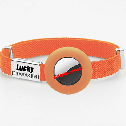 Fashion AirTag Cat Collar with Custom Name Tag & Holder