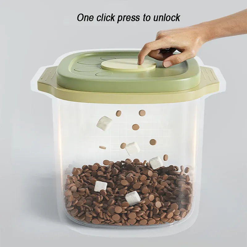 Large Pet Food Storage Container – Airtight Vacuum-Sealed Cat & Dog Food Keeper