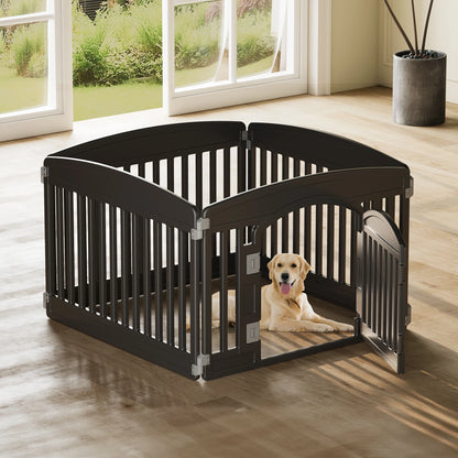 6-Panel Plastic Dog Playpen – Portable Indoor & Outdoor Pet Fence