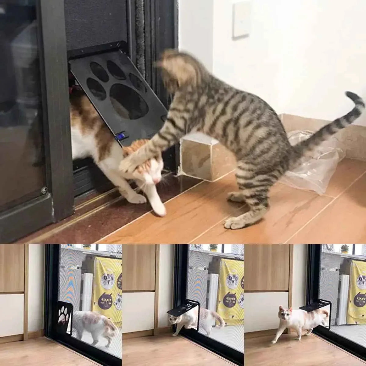 Lockable Magnetic Pet Door for Dogs & Cats – Easy-Install Screen Door & Window Access Gate