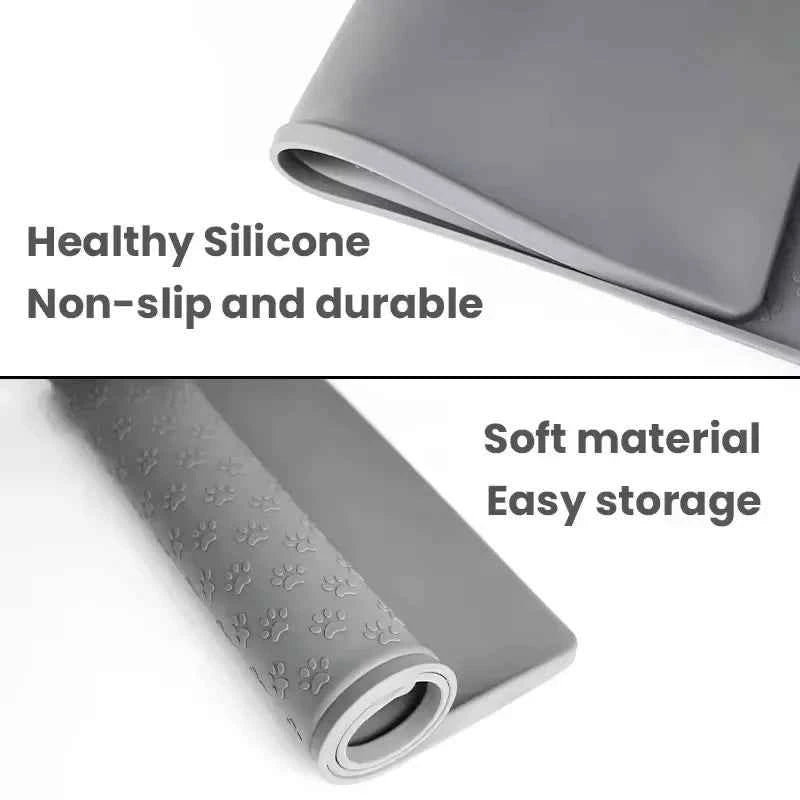 Silicone Pet Feeding Mat – Waterproof Non‑Slip Food & Water Bowl Pad