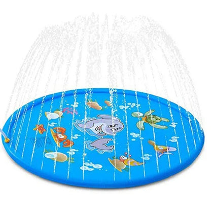 170cm Pet Splash Sprinkler Pad – Summer Cooling Water Play Mat for Dogs & Kids