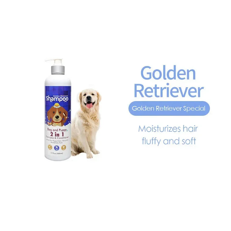 500ml Dog Shower Gel Remove Mites Deodorant Shampoo Long Lasting Fragrance French Bulldog Teddy Samoyed Pet Cleaning Products