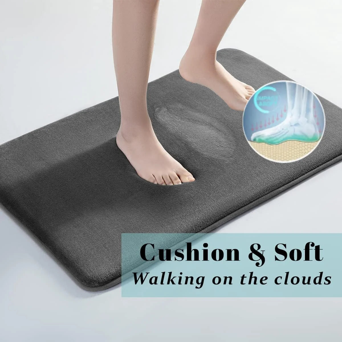 Super Absorbent Non-Slip Floor Mat for Bathroom & Home