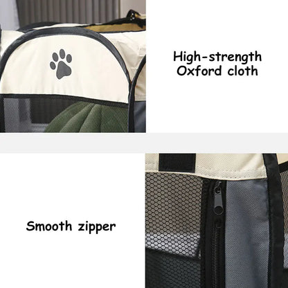 Portable Folding Pet Playpen Tent – Dog & Cat Enclosure