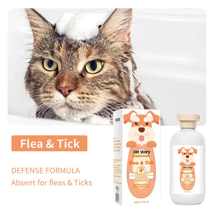 228ML Soothing Pet Grooming Shampoo for Sensitive Skin - Hypoallergenic Formula for Cats and Dogs