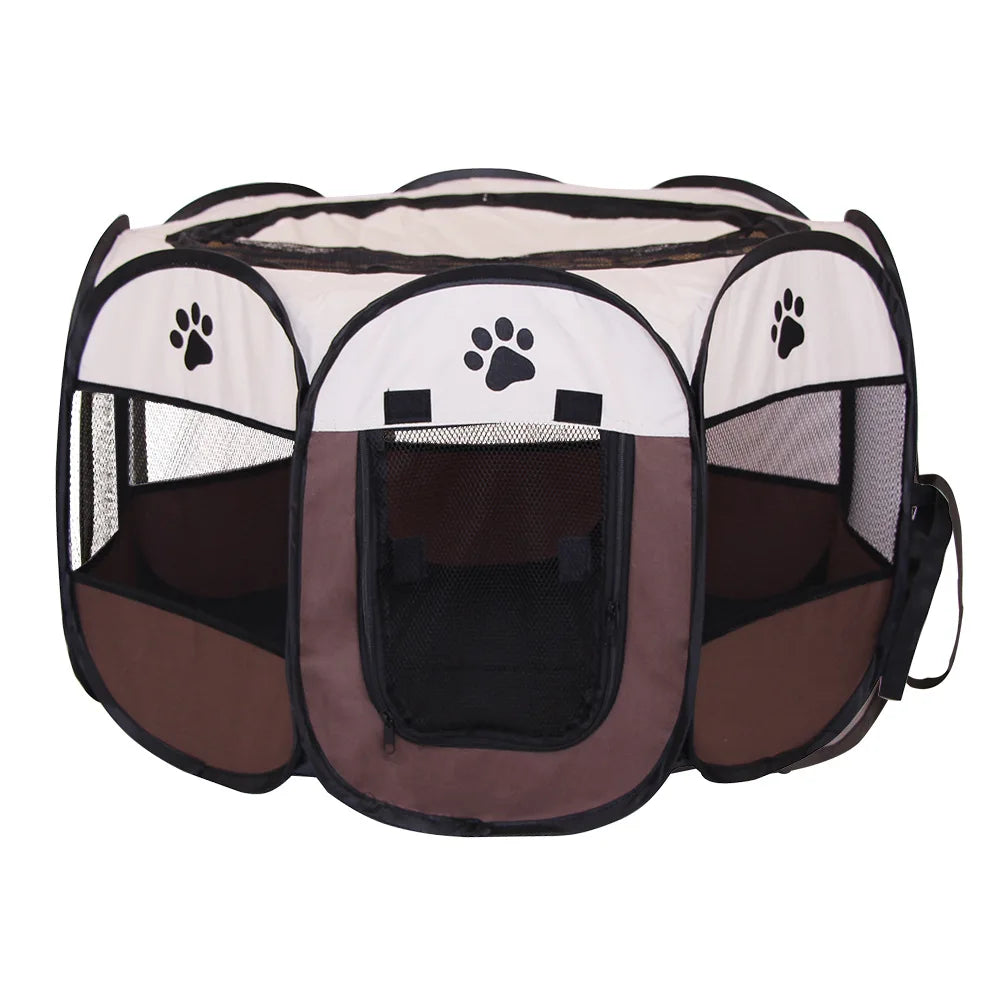 Portable Folding Pet Playpen Tent – Dog & Cat Enclosure