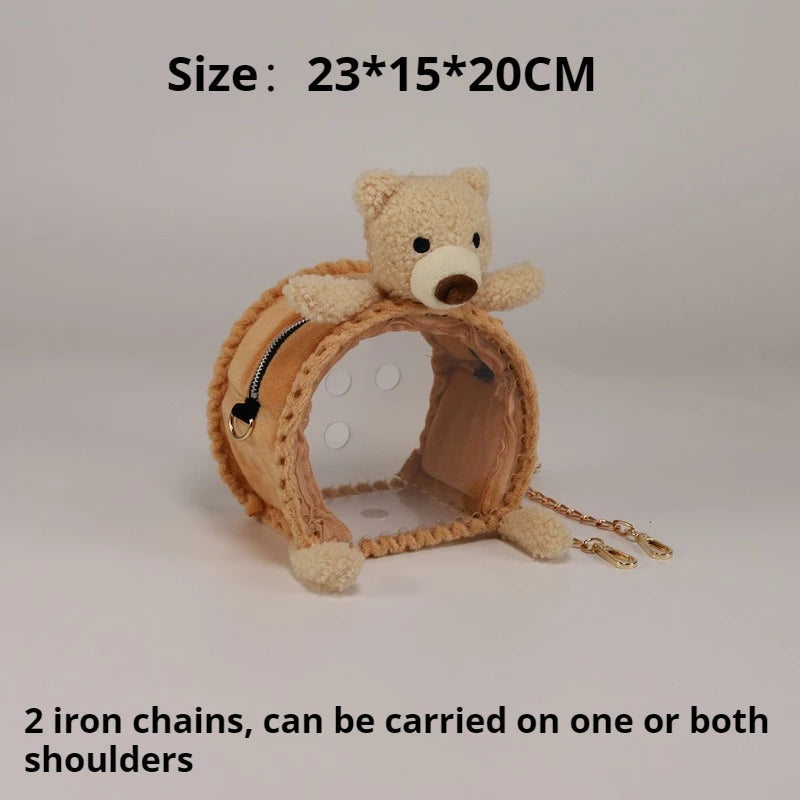 Small Pet Carrier Bag Outdoor Breathable Portable Hamster Carry Bag Rabbit Parrot Hedgehog Suitcase Small Animal Travel Bags