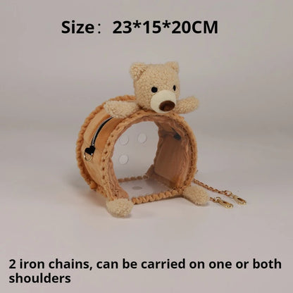 Small Pet Carrier Bag Outdoor Breathable Portable Hamster Carry Bag Rabbit Parrot Hedgehog Suitcase Small Animal Travel Bags