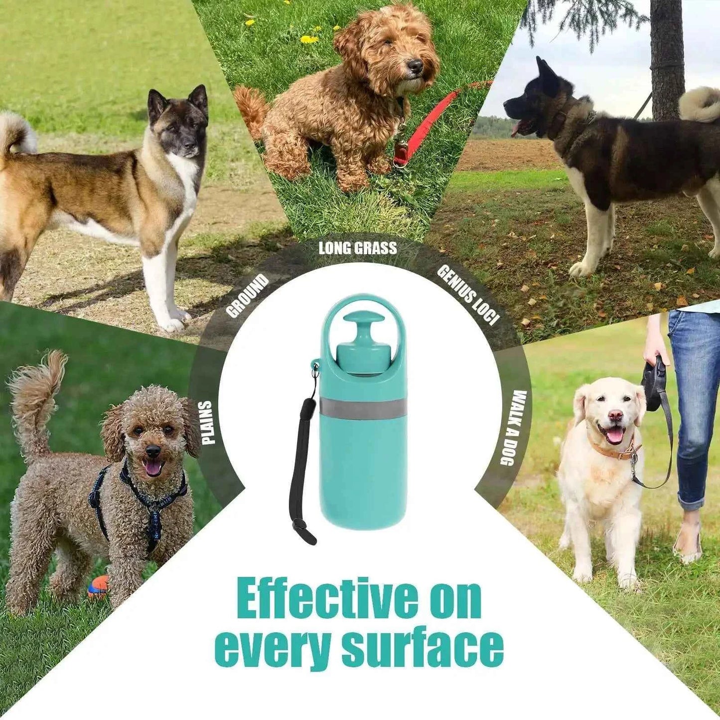 Portable Pet Claw Poop Scooper with Built‑In Bag Dispenser – One‑Hand Waste Pickup