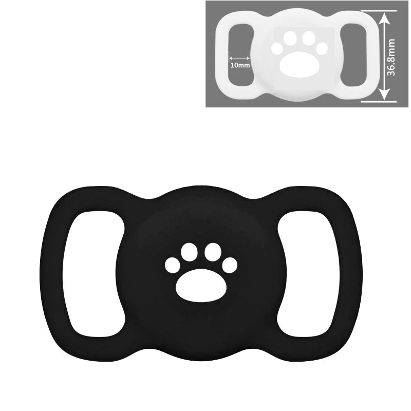 Airtag Dog Collar Holder, [1 Pack] Airtag Holder, Silicone Full Body Covered Protective Air Tag for Pet - Fits All Width