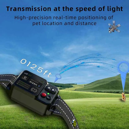 Smart GPS pet fence with TFT display, real‑time tracking, IP67 collar safety