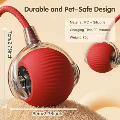 Interactive Electric Cat Toy Ball – Battery Included, Durable Plastic Play Ball