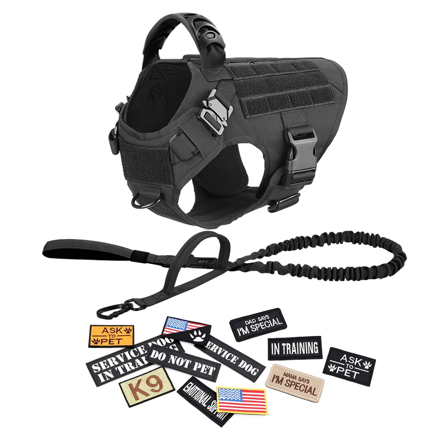 Padded No-Pull Dog Vest Harness – Adjustable Quick-Release Nylon Walking Harness