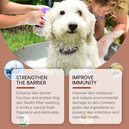 Dogs Cats Shampoo Fragrance Bath Wash Hair Softening Itchy Skin Relief Remove Mites Dirts Natural Moisturizing Pet Shower Gel