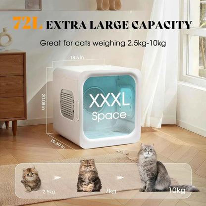 72L Smart Pet Hair Dryer Box Cats Small Dogs 360 Drying Cage Temperature Control Overheat Protection Grooming, Custom