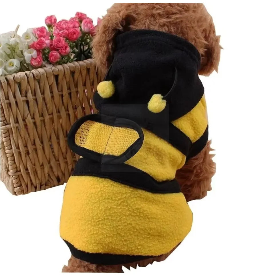 Bee Fleece Pet Hoodie for Dogs & Cats